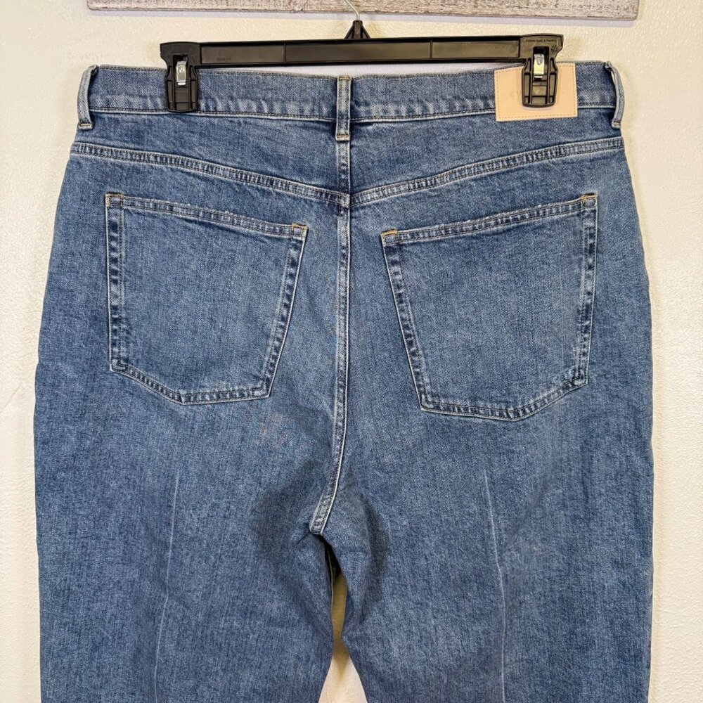 Everlane The Way High Organic Cotton Jeans High Rise Straight Regular 34 Raw Hem - Picture 14 of 14
